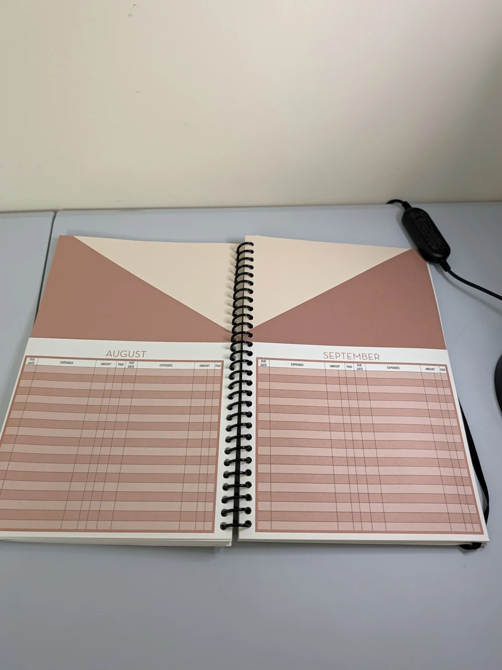 B27 Home Finance Bill Organizer - Blush Pink